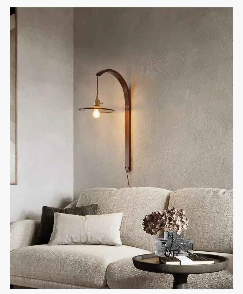 applique murale en bois à led pour décoration intérieure