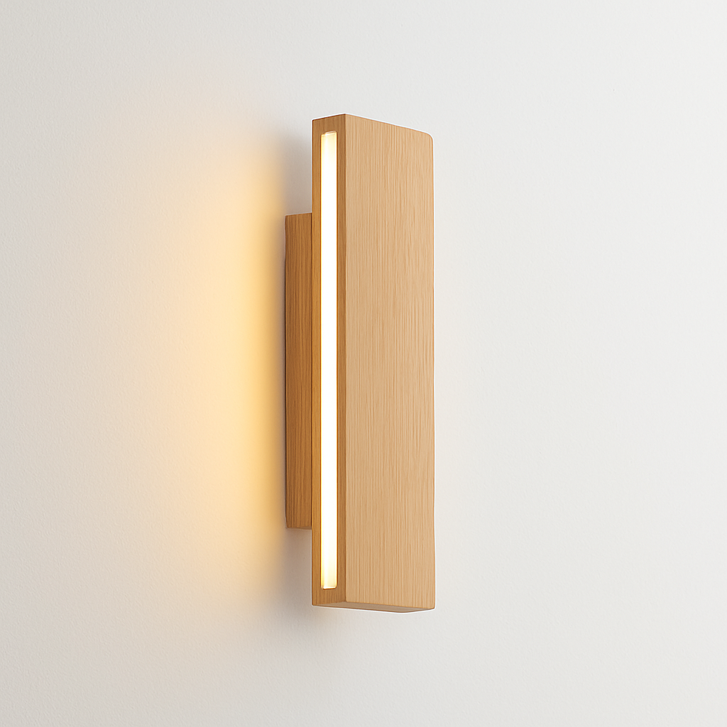 applique murale en bois massif pour éclairage intérieur décoratif
