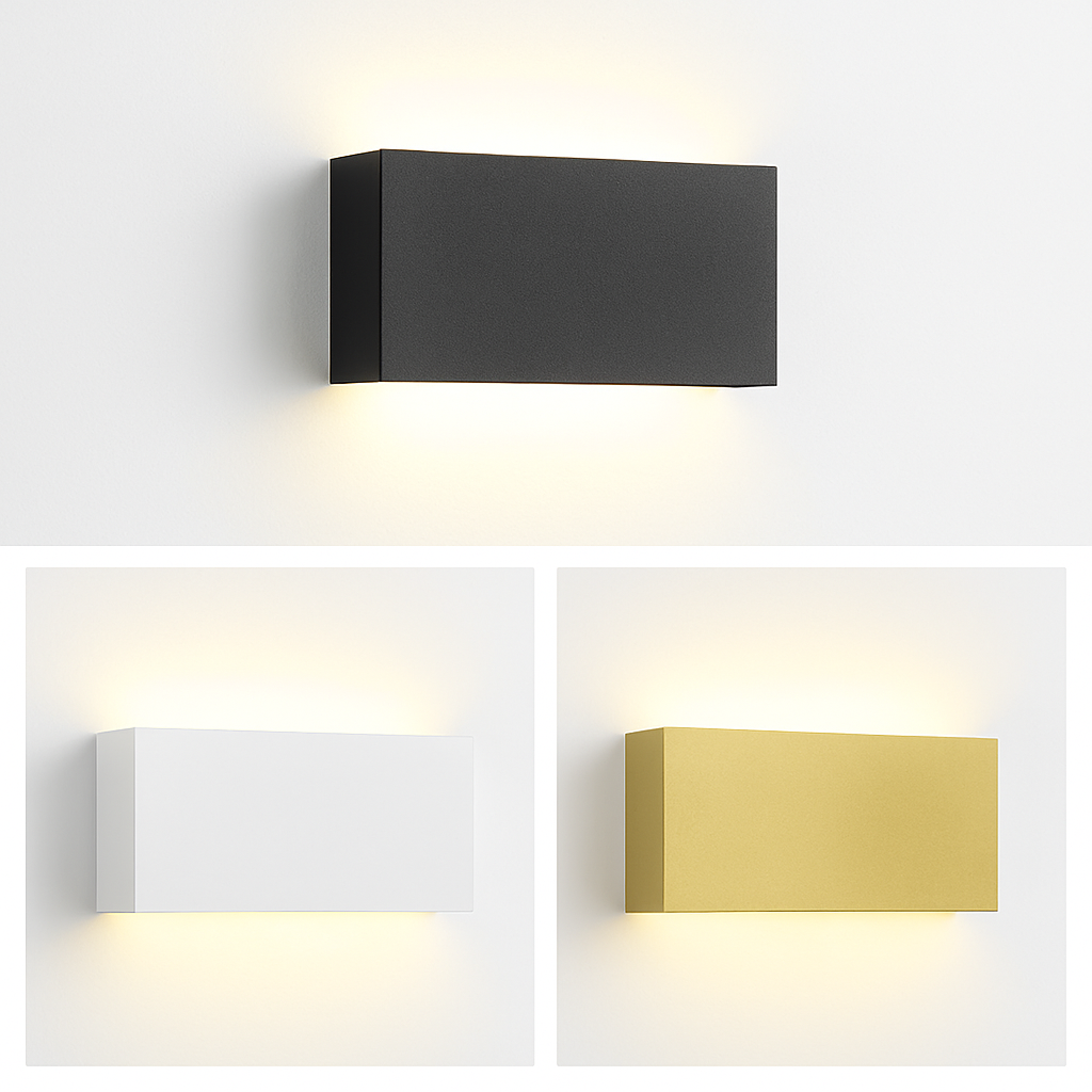 applique murale en brique dorée pour intérieur moderne éclairage led