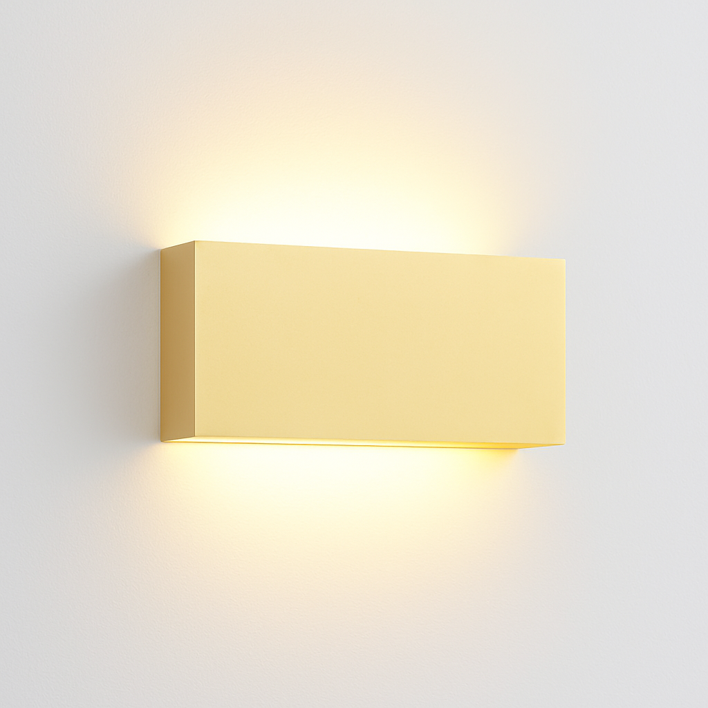 applique murale en brique dorée pour intérieur moderne éclairage led