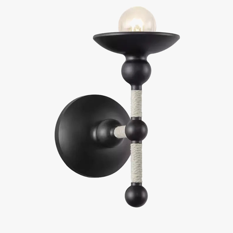 applique murale en corde de chanvre style rétro pour intérieur moderne