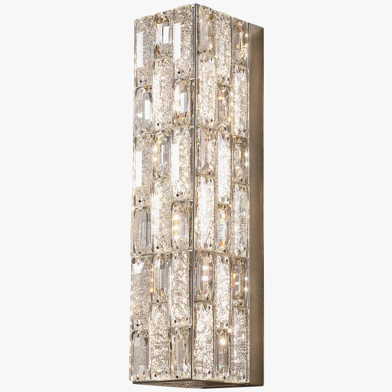 applique murale en cristal avec éclairage moderne pour décoration intérieure