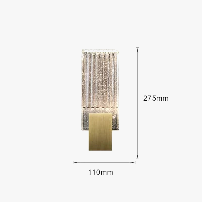 applique murale en cristal design moderne minimaliste pour étude et détente