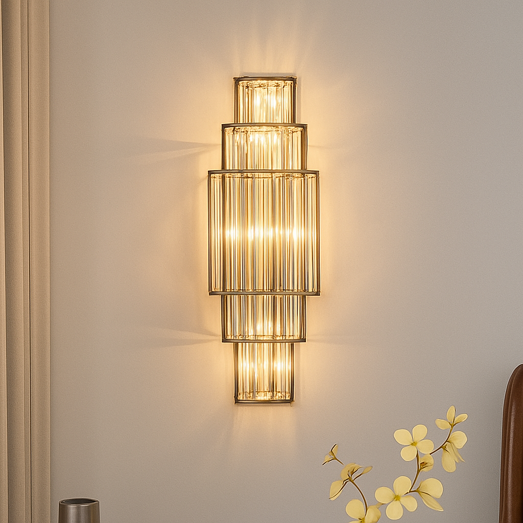 applique murale en cristal design pour décoration intérieure élégante