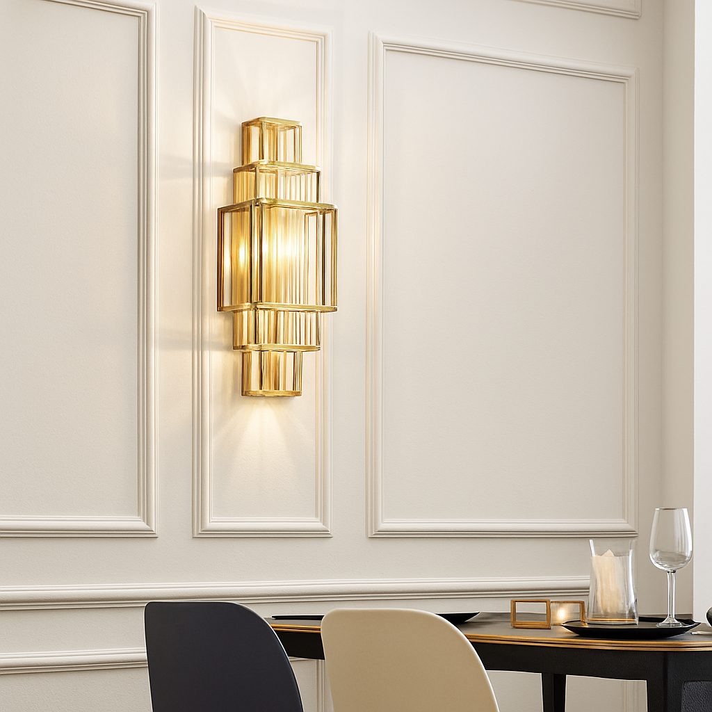 applique murale en cristal design pour décoration intérieure élégante