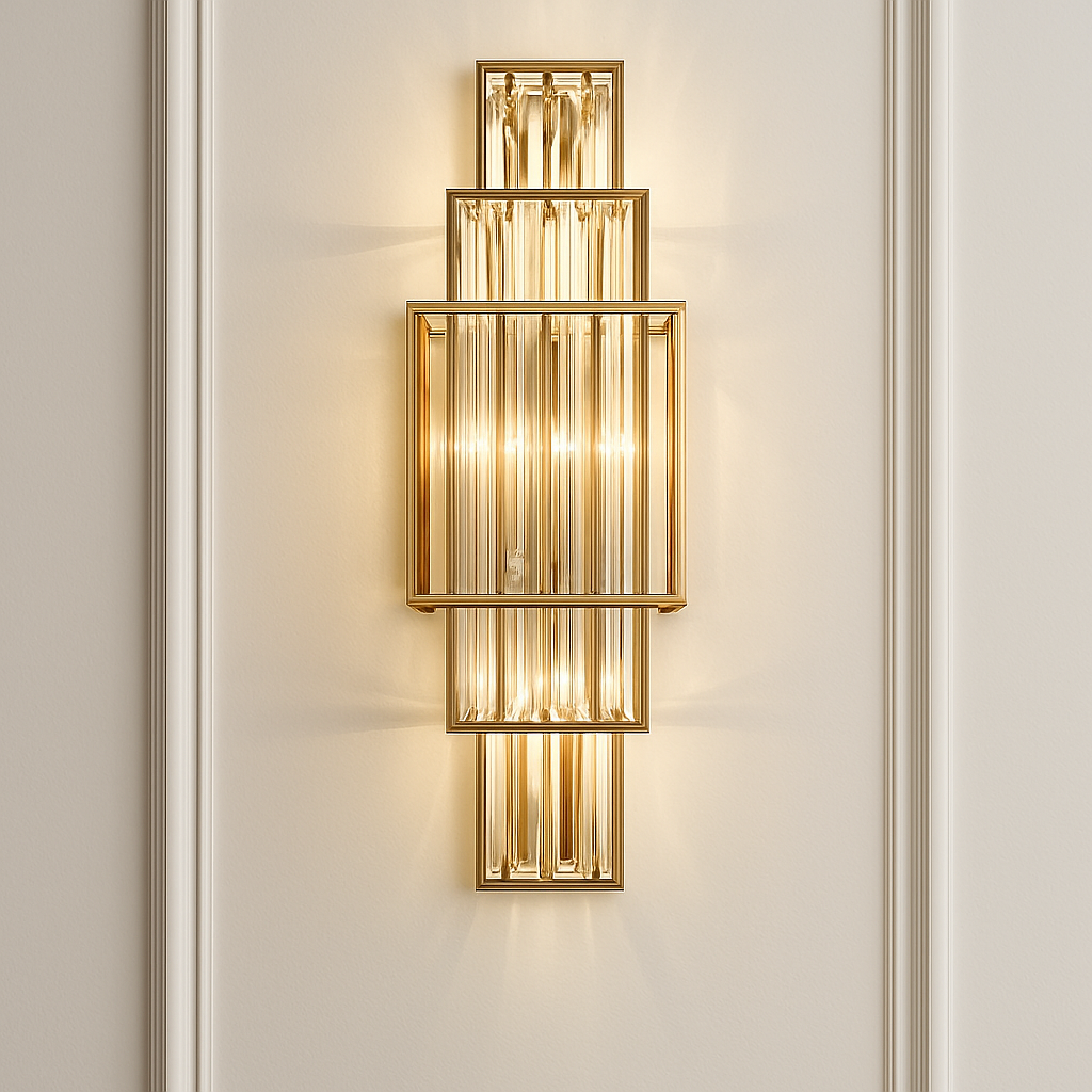 applique murale en cristal design pour décoration intérieure élégante