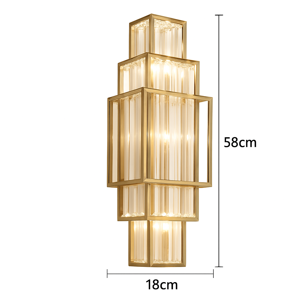 applique murale en cristal design pour décoration intérieure élégante
