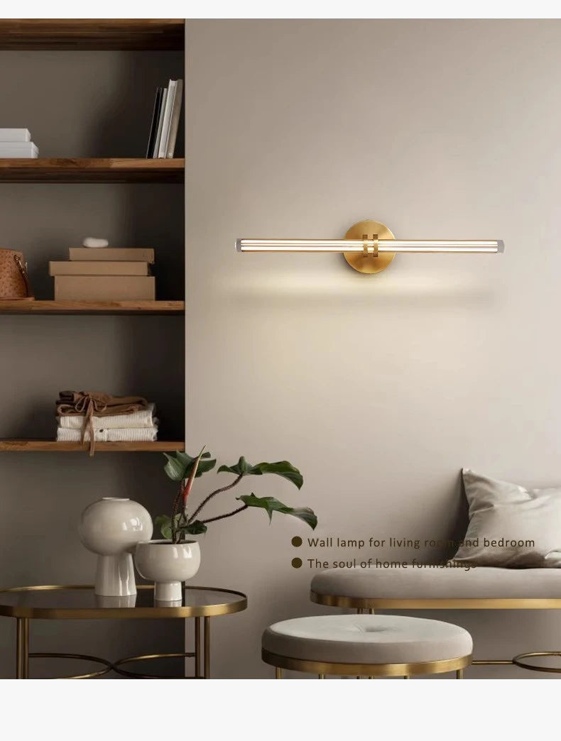 applique murale en cristal et cuivre pour décoration moderne