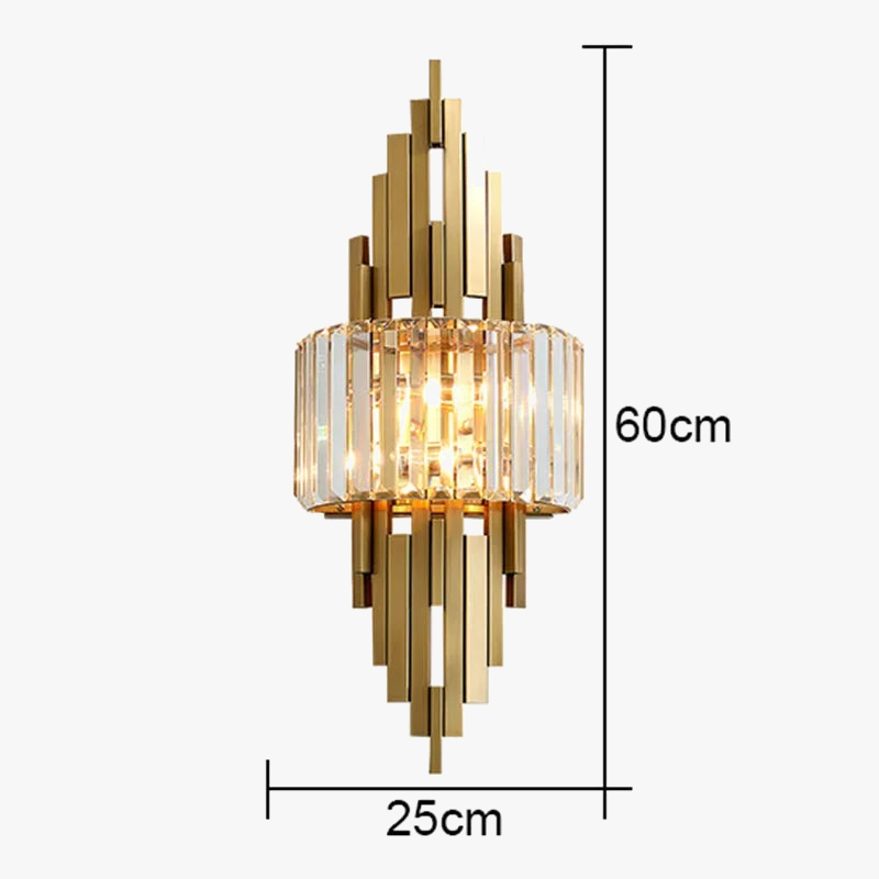 applique murale en cristal moderne pour décoration intérieure