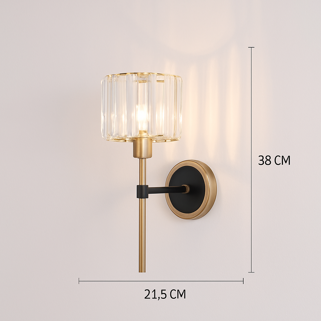 applique murale en cristal moderne pour décoration intérieure élégante