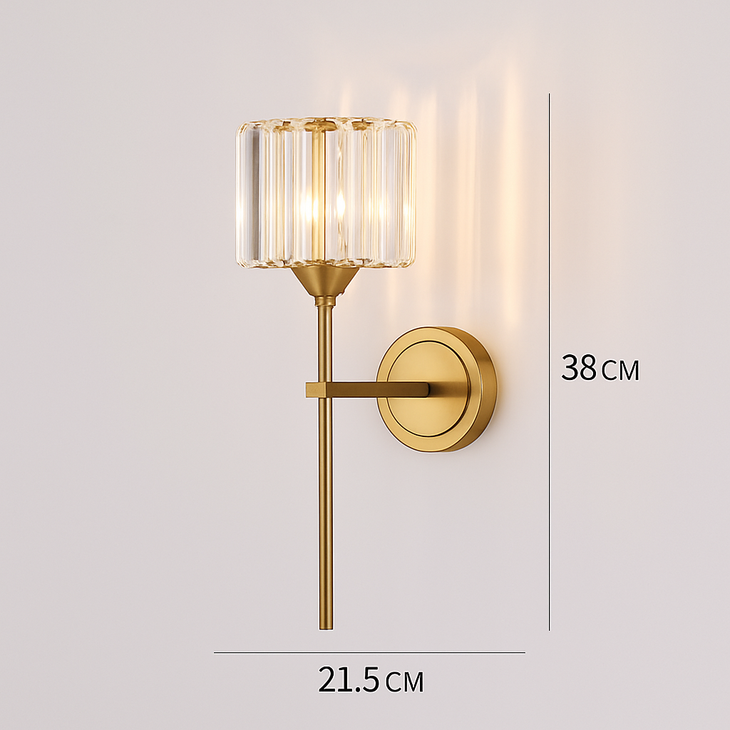 applique murale en cristal moderne pour décoration intérieure élégante