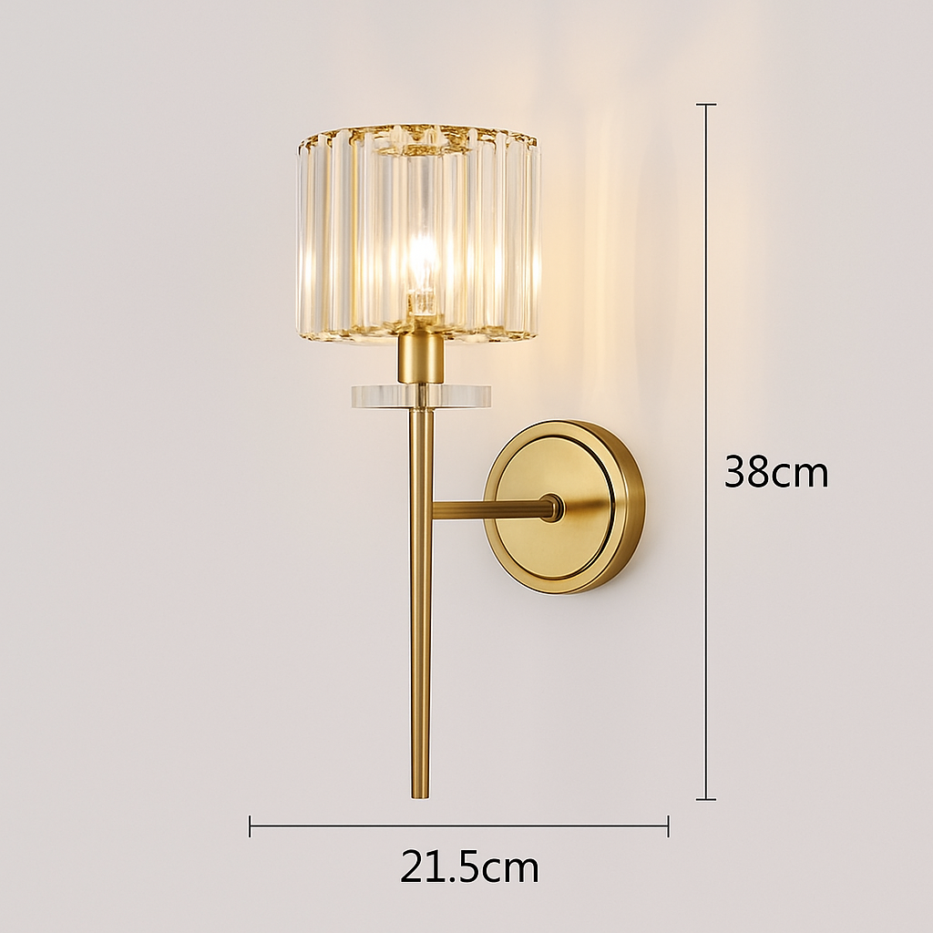applique murale en cristal moderne pour décoration intérieure élégante