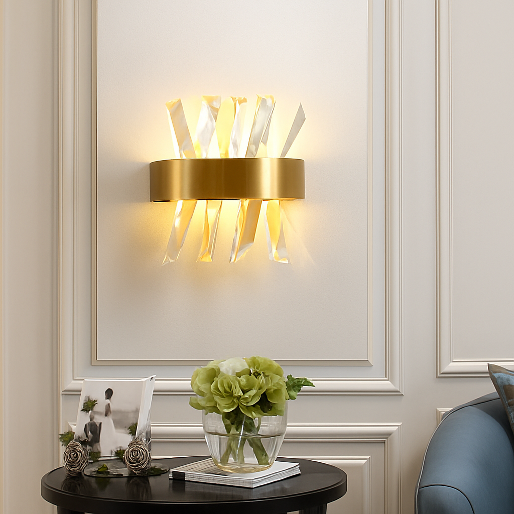applique murale en cristal moderne pour décoration intérieure élégante