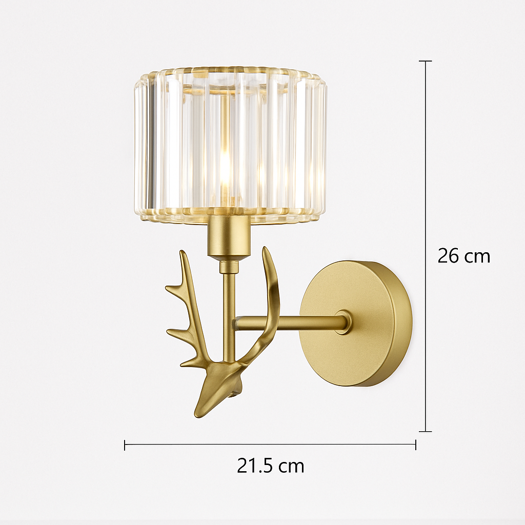 applique murale en cristal moderne pour décoration intérieure élégante