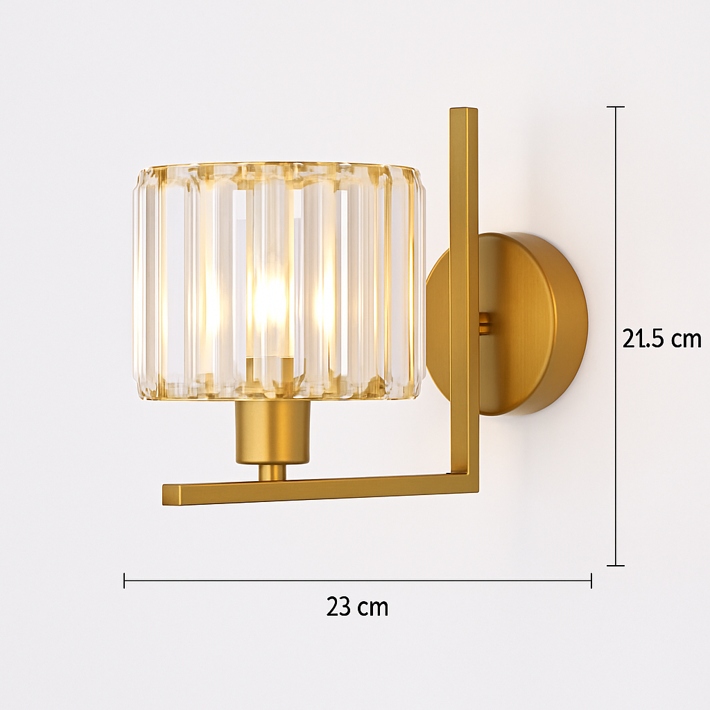 applique murale en cristal moderne pour décoration intérieure élégante