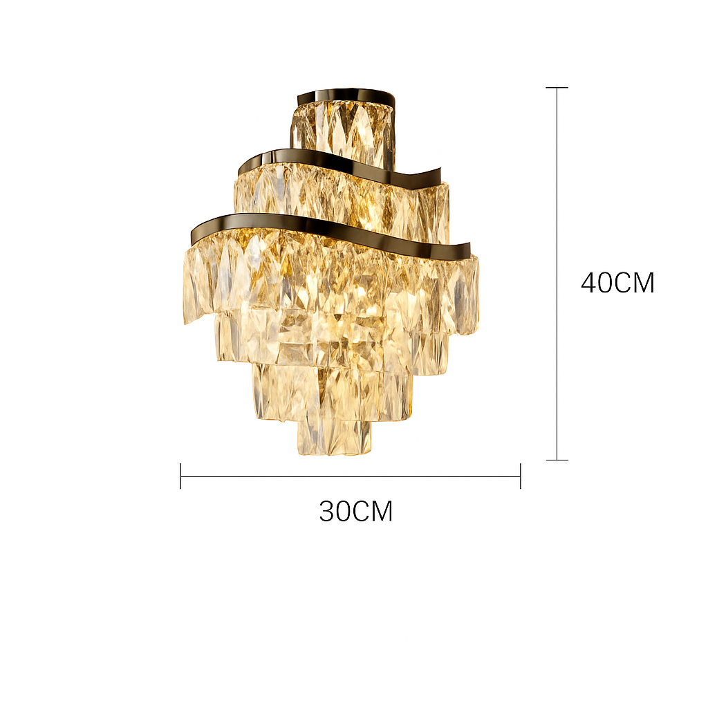 applique murale en cristal moderne pour décoration intérieure élégante