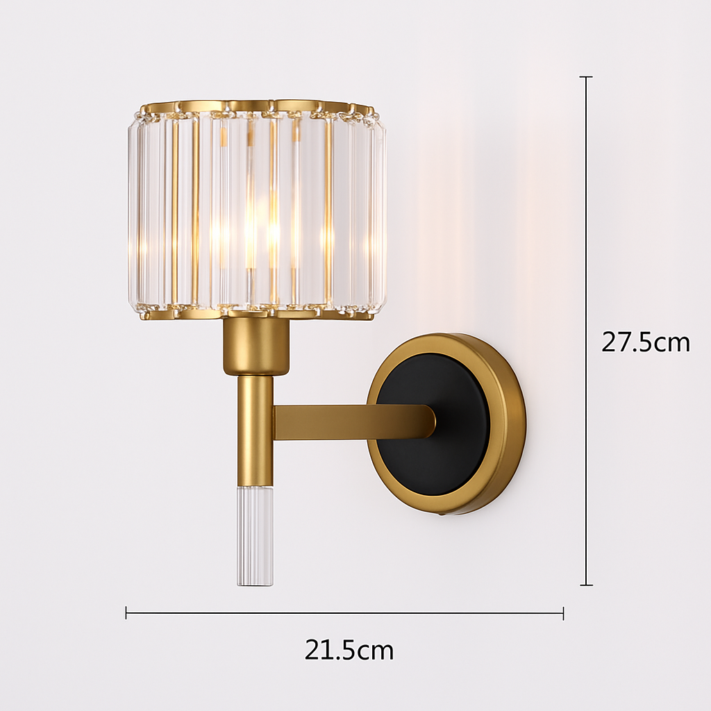 applique murale en cristal moderne pour décoration intérieure élégante