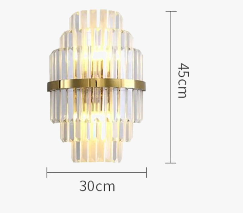 applique murale en cristal style européen moderne pour intérieur décoratif