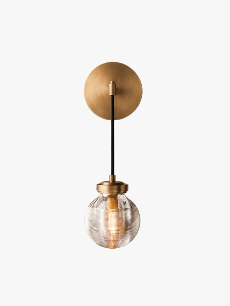 applique murale en cuivre et cristal moderne pour intérieur élégant