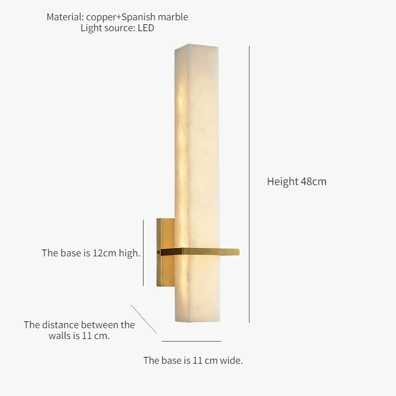 applique murale en cuivre léger lampe LED design moderne pour intérieur