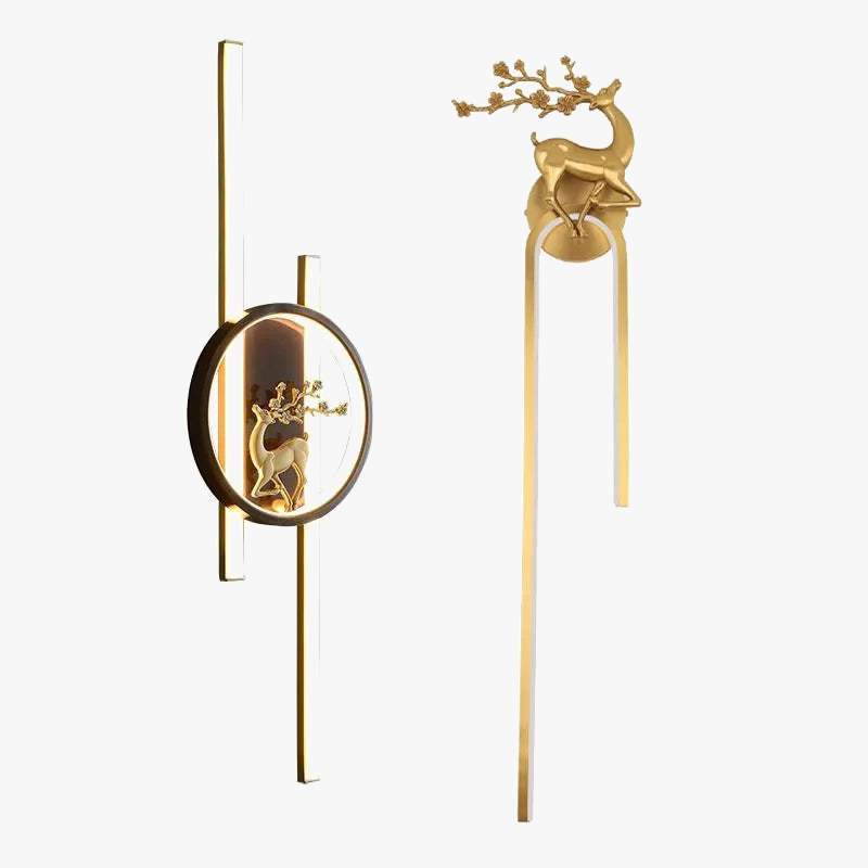 applique murale en cuivre style chinois pour éclairage intérieur