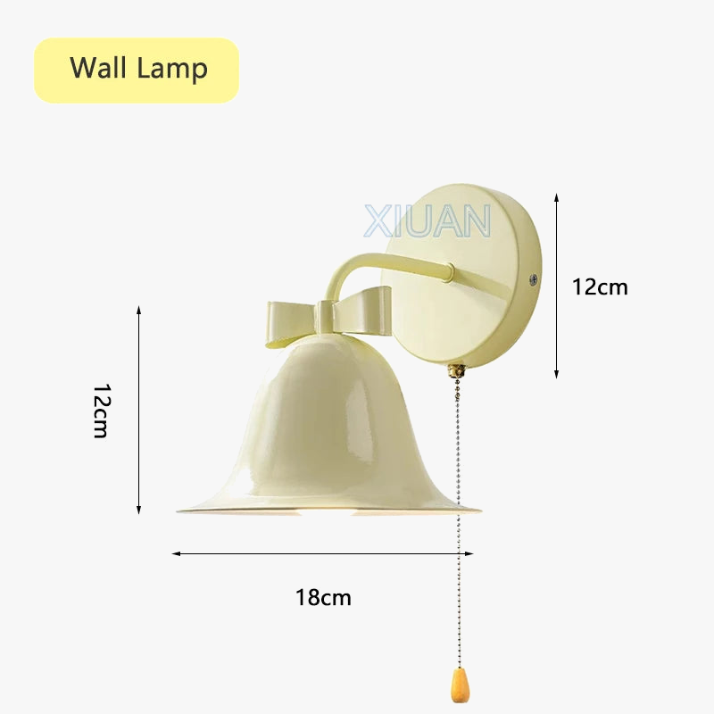 applique murale en forme de corne avec interrupteur led