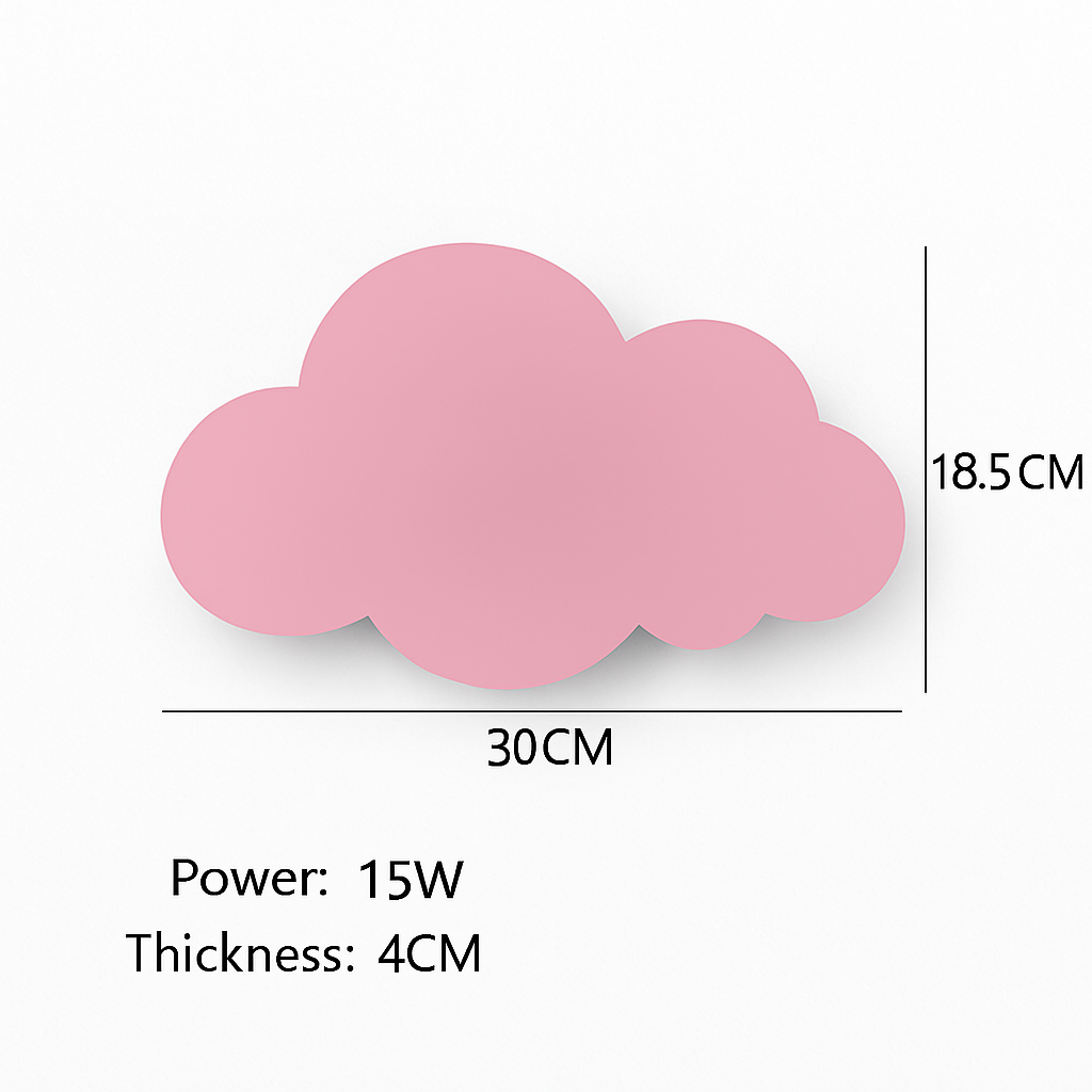 Applique murale en forme de nuage pour chambre de bébé