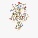 applique murale en métal avec fleurs et herbes décoratives