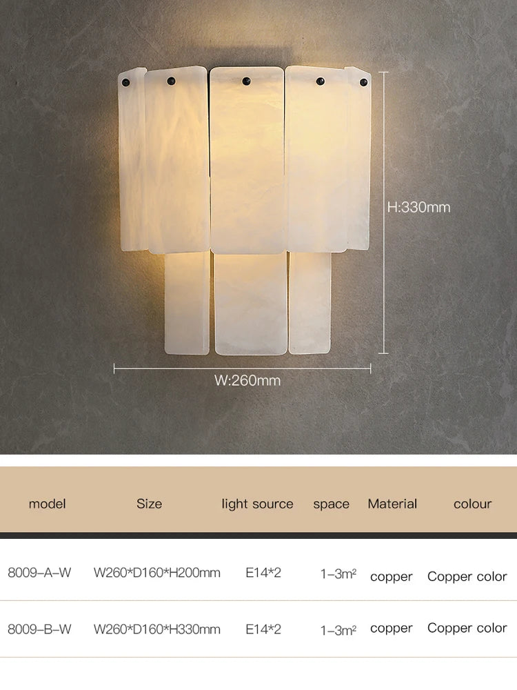Applique murale en marbre blanc pour salon