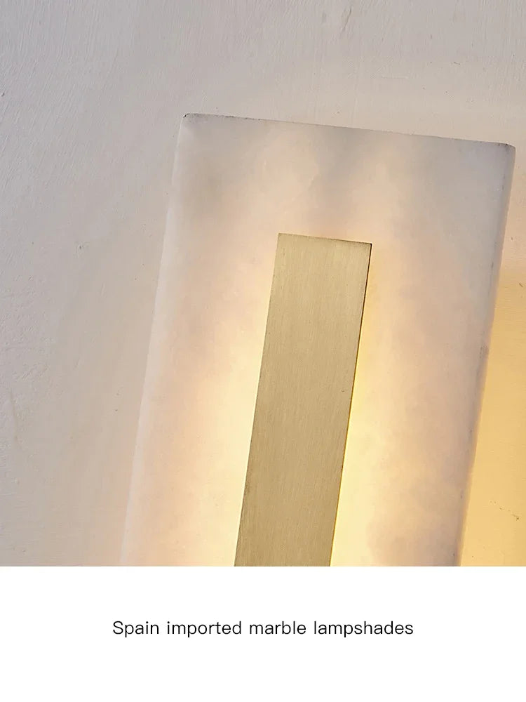 applique murale en marbre éclairage led décoratif pour intérieur moderne