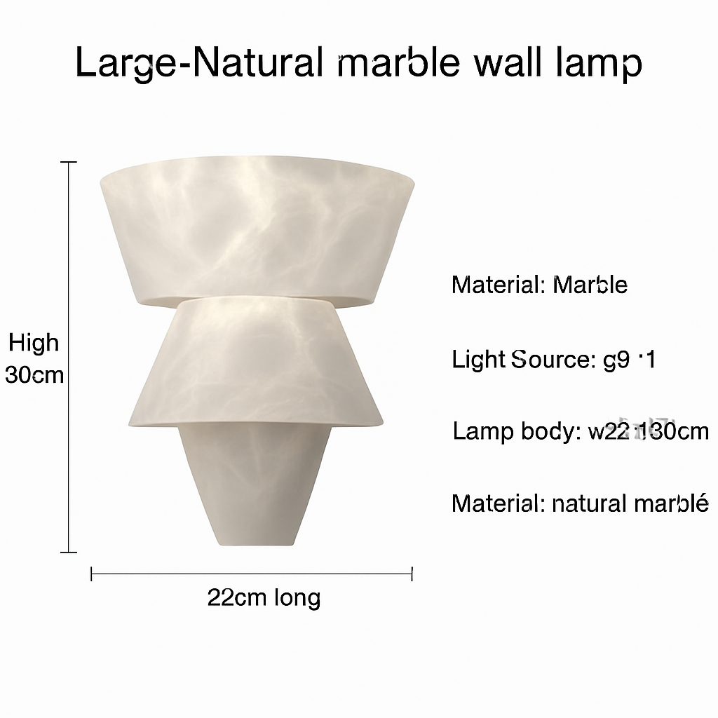 applique murale en marbre naturel design lumineux décoratif