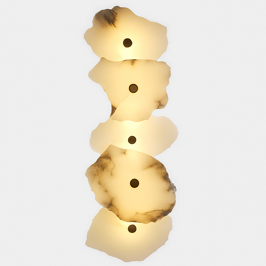 applique murale en marbre naturel et cuivre design moderne haut de gamme