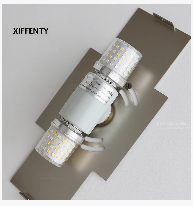 applique murale en verre blanc à led pour décoration intérieure