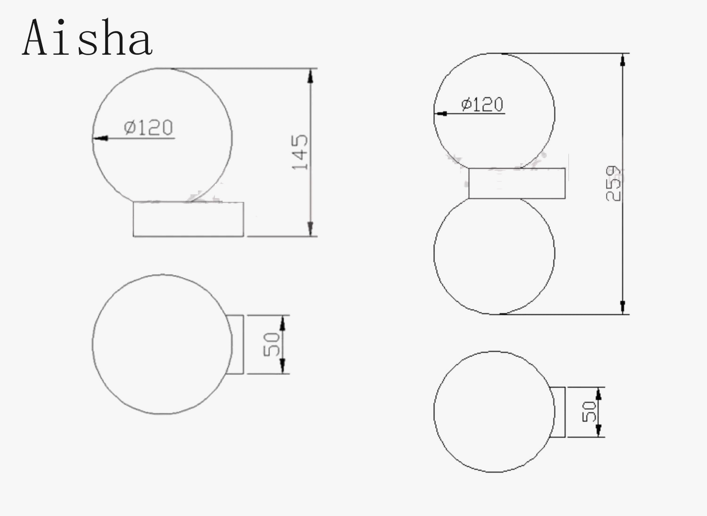 applique murale en verre design nordique moderne et simple