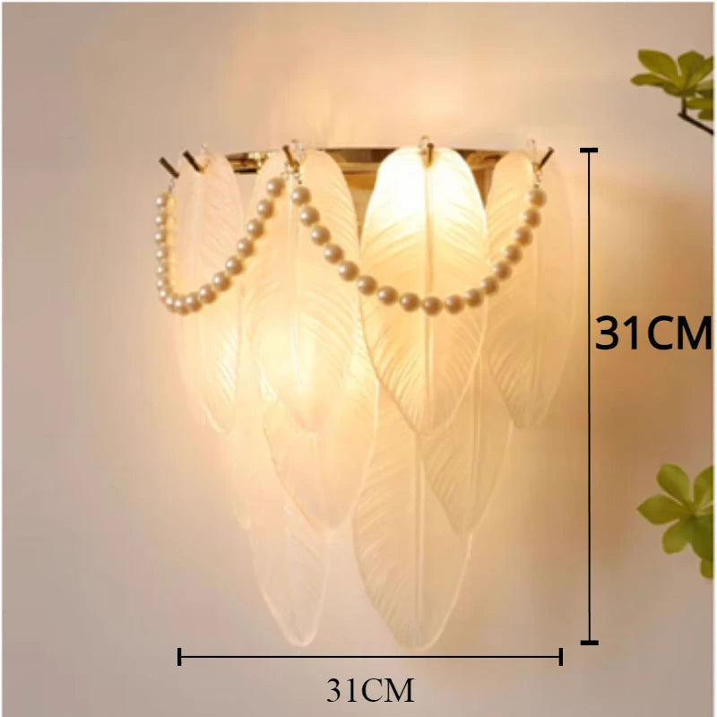 applique murale en verre à led pour décoration moderne intérieure
