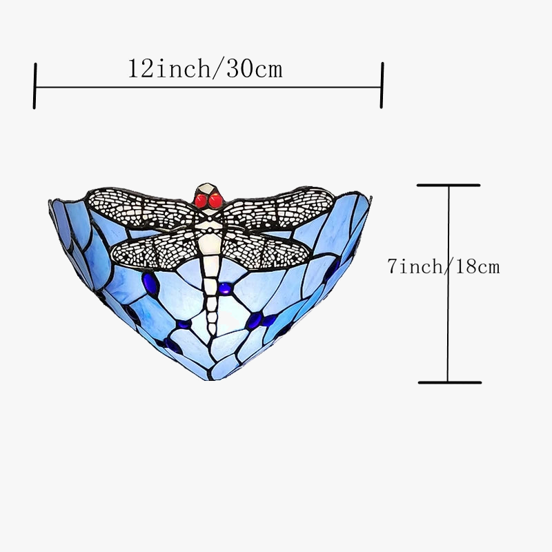 applique murale en verre libellule style tiffany pour décoration intérieure