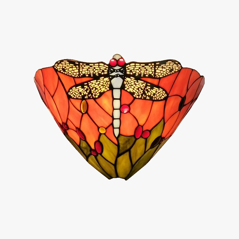 applique murale en verre libellule style tiffany pour décoration intérieure
