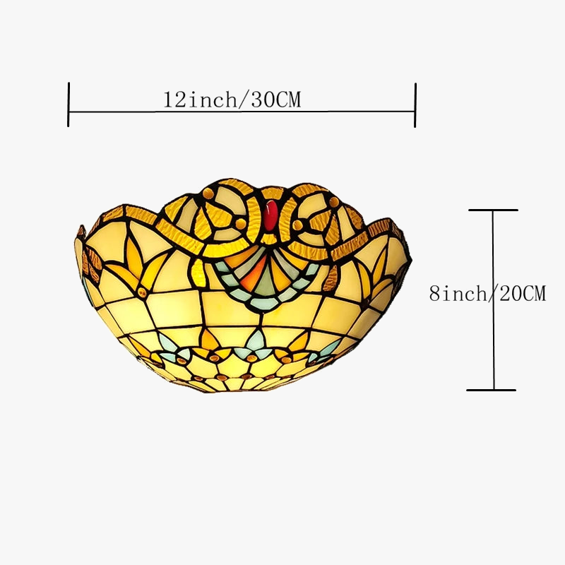 applique murale en verre style européen art déco tiffany