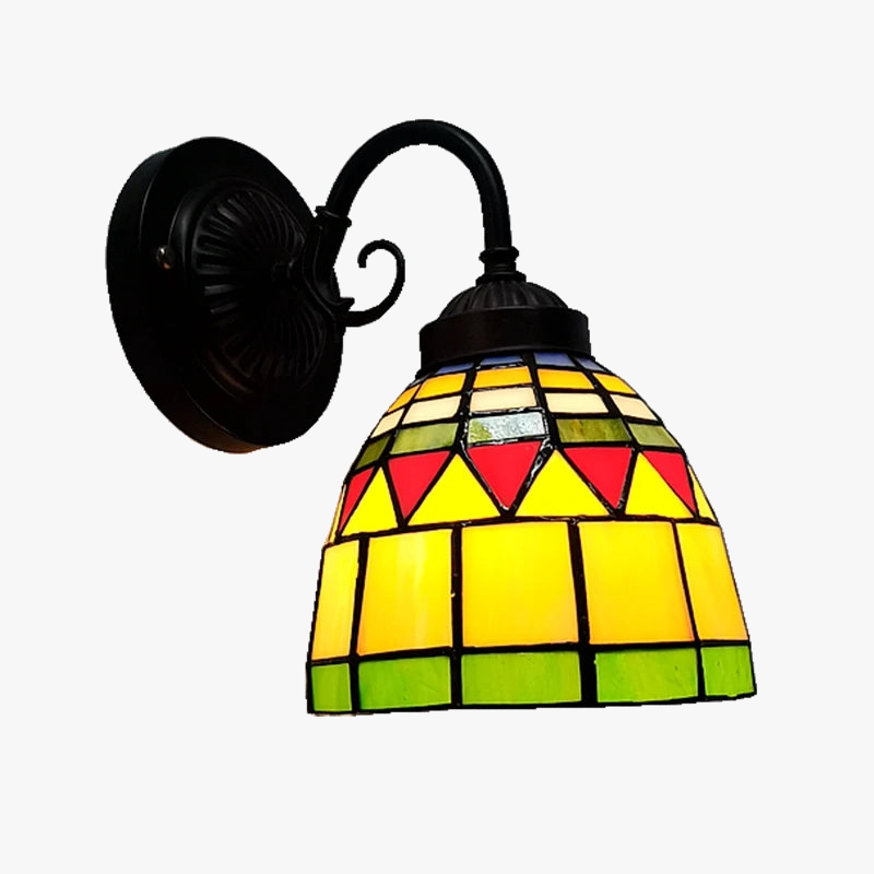 applique murale en verre teinté style européen avec éclairage LED