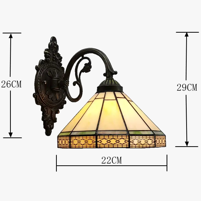 applique murale en verre tiffany pour intérieur moderne et élégant
