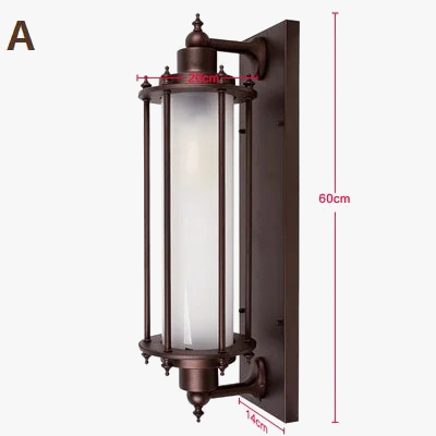 Applique murale extérieure aluminium rouille étanche jardin balcon allée décor