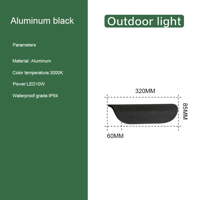 Applique murale extérieure extérieure IP65 étanche LED luminaires muraux finition blanche lumière en aluminium pour porte d'entrée de porche