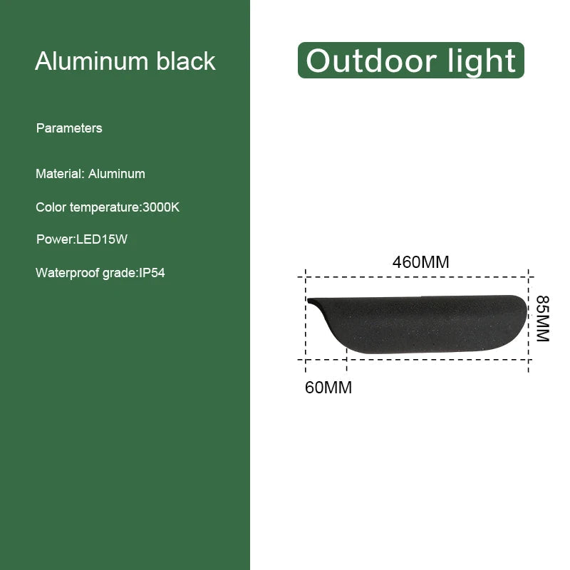 Applique murale extérieure extérieure IP65 étanche LED luminaires muraux finition blanche lumière en aluminium pour porte d'entrée de porche