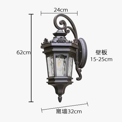 applique murale extérieure imperméable en aluminium pour jardin