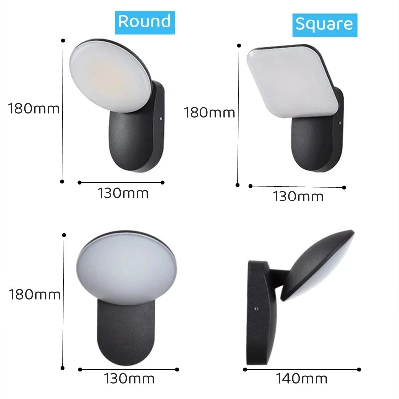 applique murale extérieure led moderne avec capteur étanche pour jardin