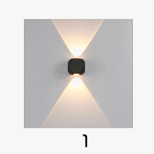 Applique murale extérieure LED moderne noir jardin porche forme IP65 110 V 220 V extérieur numéro de maison lumière étanche éclairage mural