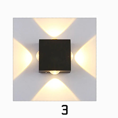 Applique murale extérieure LED moderne noir jardin porche forme IP65 110 V 220 V extérieur numéro de maison lumière étanche éclairage mural