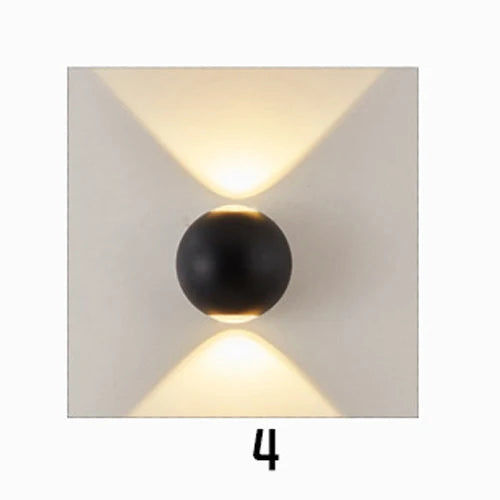 Applique murale extérieure LED moderne noir jardin porche forme IP65 110 V 220 V extérieur numéro de maison lumière étanche éclairage mural