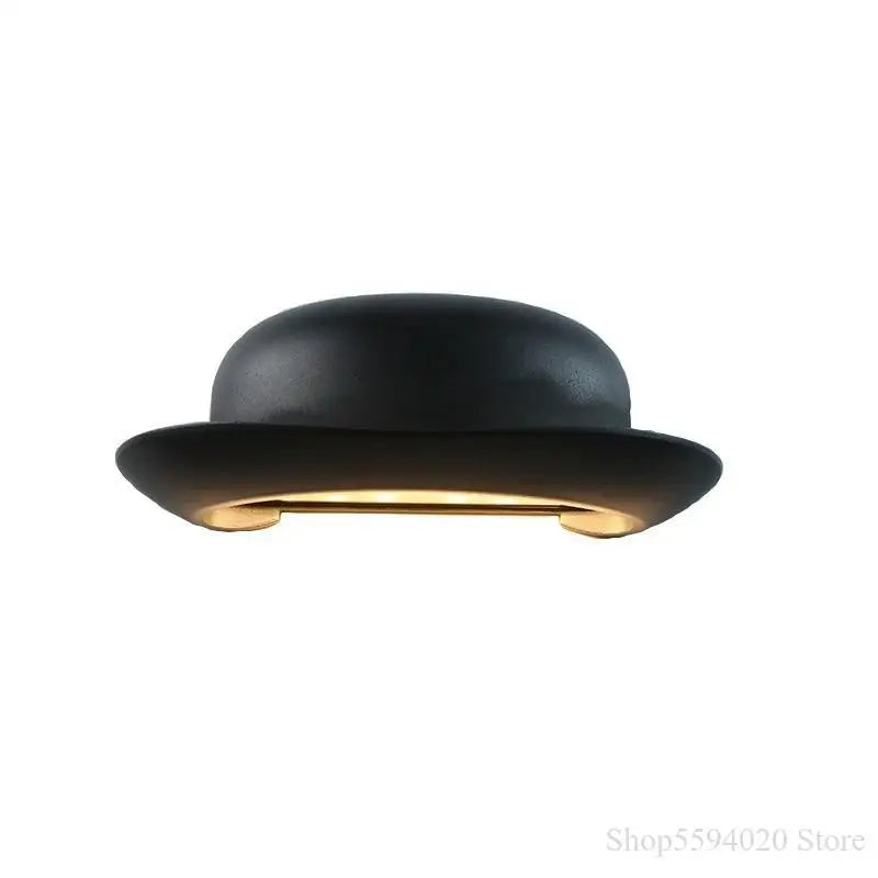 applique murale extérieure led nordique design chapeau de paille