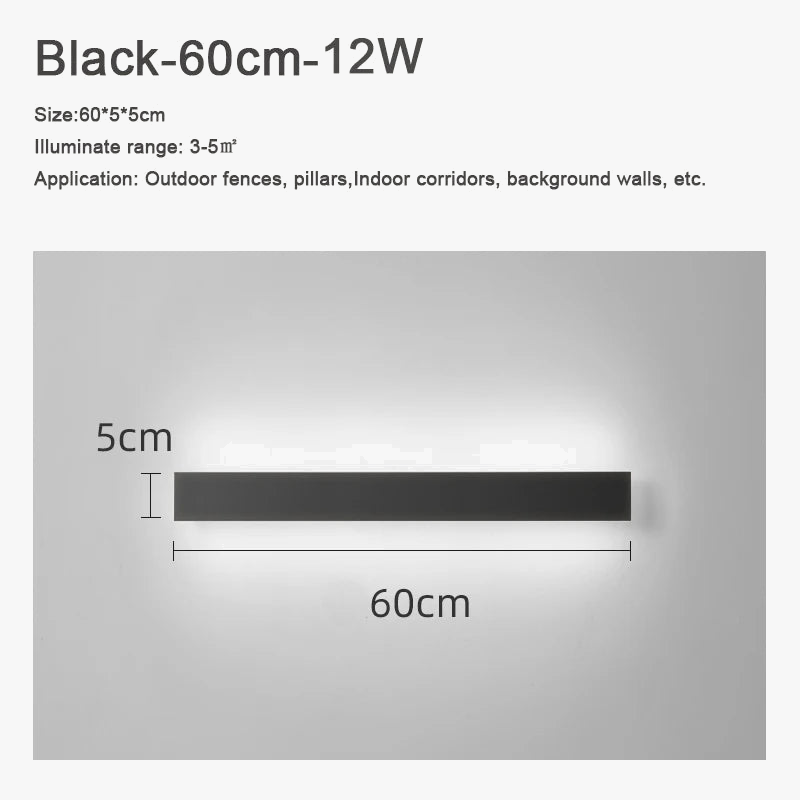 applique murale extérieure led étanche en aluminium pour jardin et terrasse